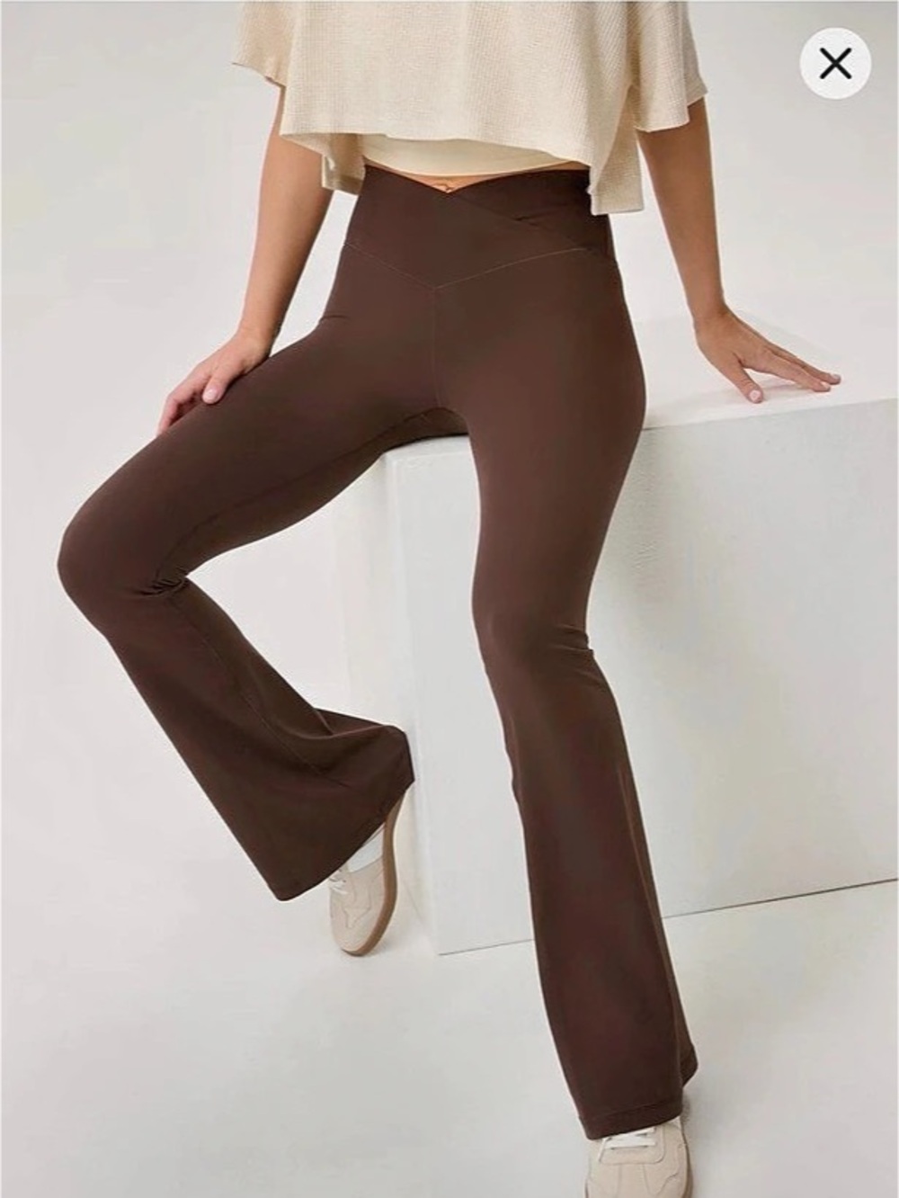 Offline by Aerie Real Me Crossover Flare Pant Brown